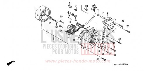PANNEAU CARTER-MOTEUR G./ GENERATRICE XL125SZ de 1979